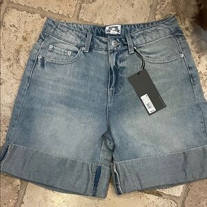 Women's Light Blue Denim Shorts by Future Collective at Target